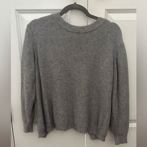 Gray Women's Sweater with cutout in back size S